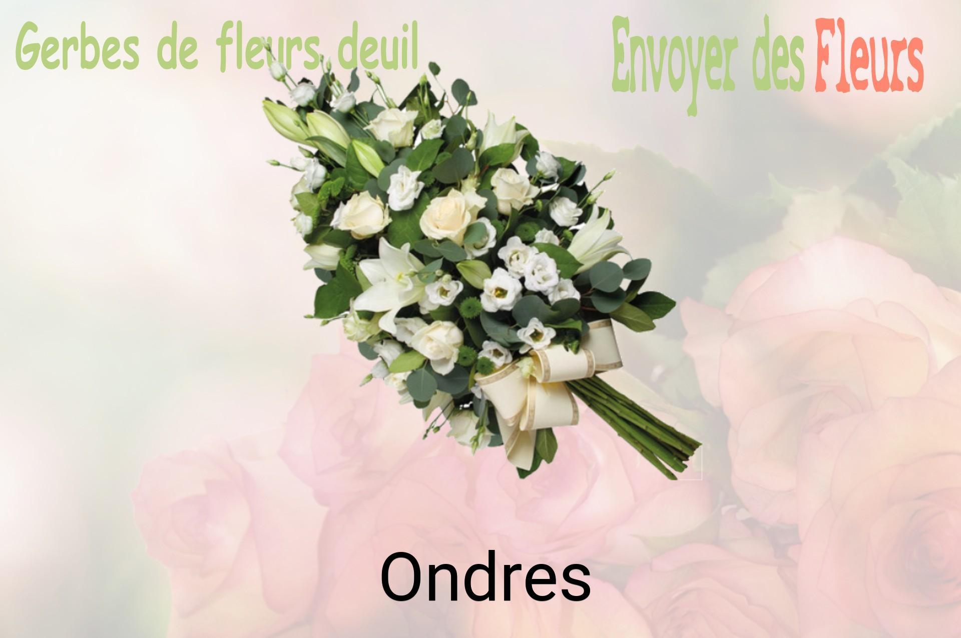 Gerbe de fleurs de deuil livrée à Ondres